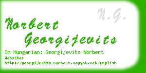 norbert georgijevits business card